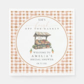 Herbst-Gingham: Frisch vom Markt: Brautparty Serviette (Vorderseite)