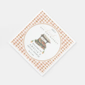 Herbst-Gingham: Frisch vom Markt: Brautparty Serviette (Ecke)