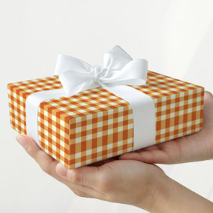 Herbst-Gingham-Geschenkverpackungspapier Geschenkpapier