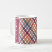 Herbst-Gingham Kaffeetasse (Vorderseite Links)