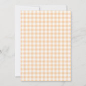Herbst-Gingham-Kürbis-Geburtstagsfeier  Einladung (Rückseite)