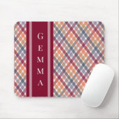 Herbst-Gingham Mousepad (Mit Mouse)