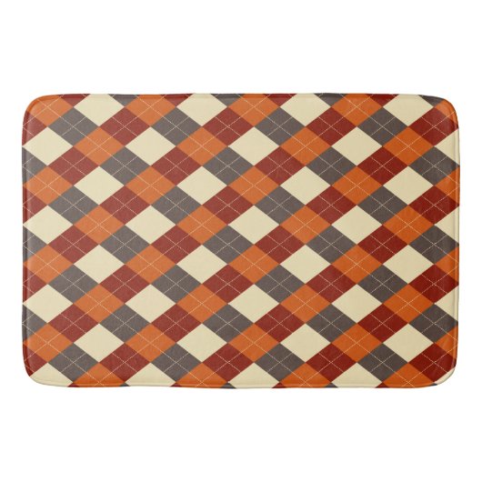 Herbst-Gingham-Muster Badematte (Vorderseite)