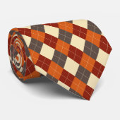 Herbst-Gingham-Muster Krawatte (Gerollt)