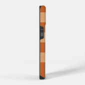 Herbst-Gingham-Muster personalisiert iPhone Hülle (Rechte Seite)