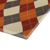 Herbst-Gingham-Muster Schneidebrett (Ecke)