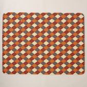 Herbst-Gingham-Muster Sherpadecke (Vorderseite (Horizontal))