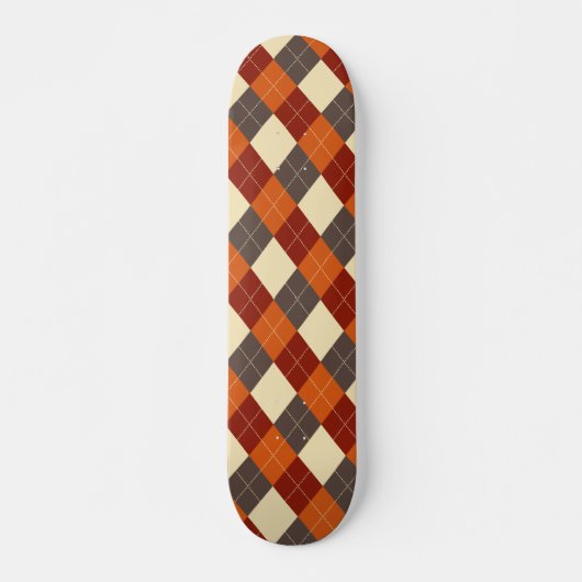 Herbst-Gingham-Muster Skateboard (Vorne)