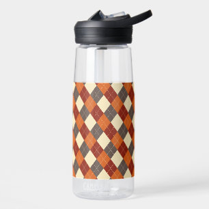 Herbst-Gingham-Muster Trinkflasche