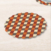 Herbst-Gingham-Muster Untersetzer (angewinkelt)