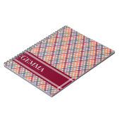 Herbst-Gingham Notizblock (Linke Seite)