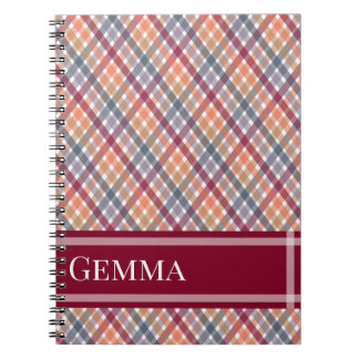 Herbst-Gingham Notizblock