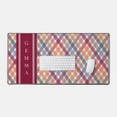 Herbst-Gingham Schreibtischunterlage (Tastatur & Maus)
