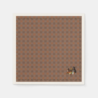 Herbst-Gingham-Standard-Papier-Servietten Serviette