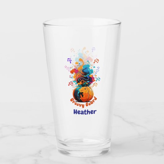 Herbst-Glasbecher Glas (Vorderseite)