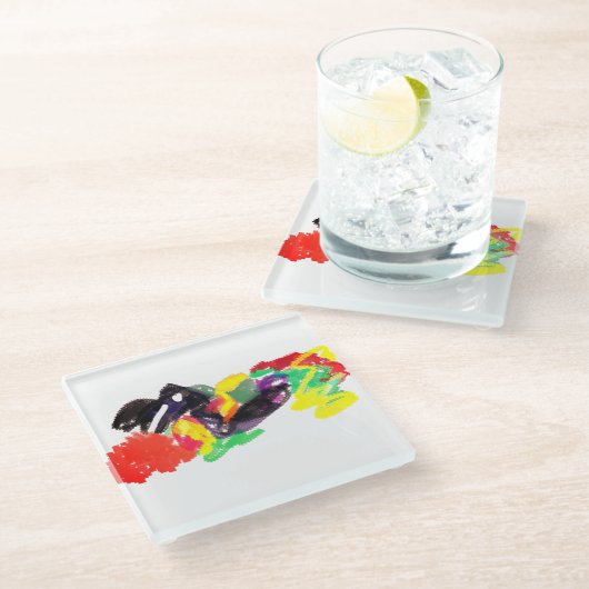 Herbst Glasuntersetzer (Schrägansicht)