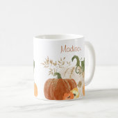 Herbst Glitzer Pumpkins Wasserfarbene Herbstleaves Kaffeetasse (VorderseiteRechts)