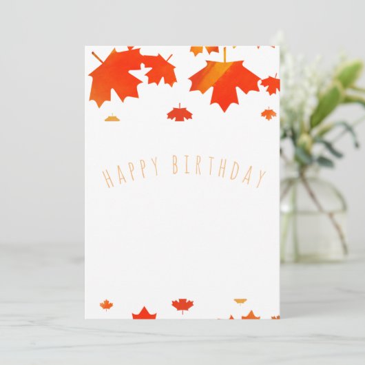 Herbst glücklicher Geburtstag (Stehend Vorderseite)