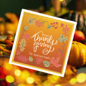 Herbst glückliches Erntedankfest Party Serviette