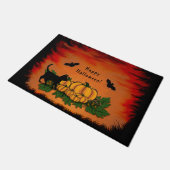 Herbst, glückliches Halloween! Fußmatte (Schrägansicht)