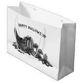 Herbst, glückliches Halloween! Große Geschenktüte (Vorderseite Schrägansicht)