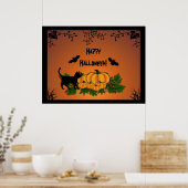 Herbst, glückliches Halloween! Poster (Küche)