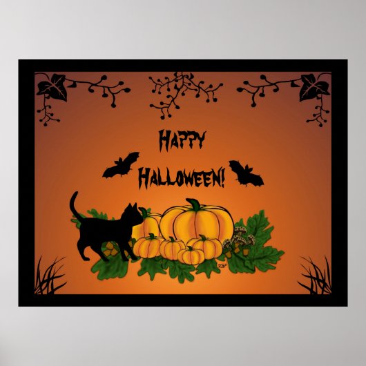 Herbst, glückliches Halloween! Poster (Vorne)