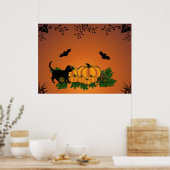 Herbst, glückliches Halloween! Poster (Küche)