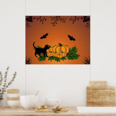 Herbst, glückliches Halloween! Poster (Küche)