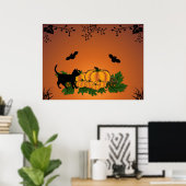 Herbst, glückliches Halloween! Poster (Heimbüro)