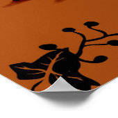 Herbst, glückliches Halloween Poster (Ecke)