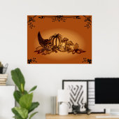 Herbst, glückliches Halloween Poster (Heimbüro)