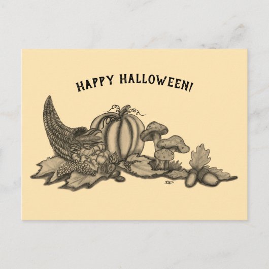 Herbst, glückliches Halloween! Postkarte (Vorderseite)