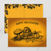 Herbst, glückliches Halloween! Postkarte (Vorne/Hinten)