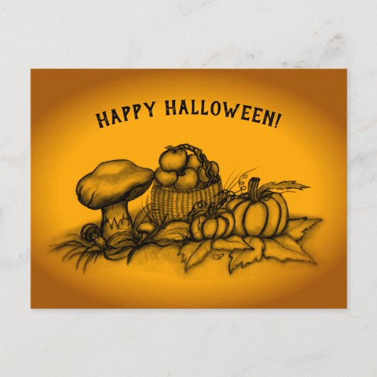 Herbst, glückliches Halloween! Postkarte (Vorderseite)