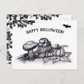Herbst, glückliches Halloween! Postkarte (Vorne/Hinten)