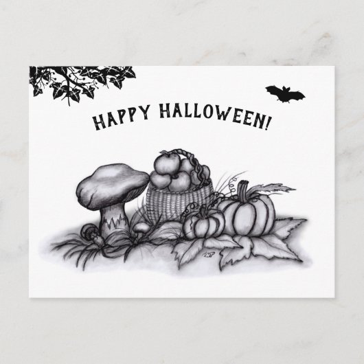 Herbst, glückliches Halloween! Postkarte (Vorderseite)