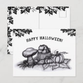 Herbst, glückliches Halloween! Postkarte (Vorne/Hinten)