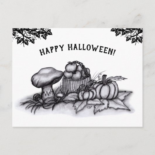 Herbst, glückliches Halloween! Postkarte (Vorderseite)