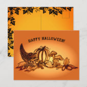 Herbst, glückliches Halloween! Postkarte (Vorne/Hinten)