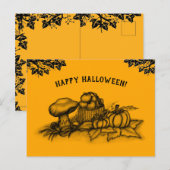 Herbst, glückliches Halloween! Postkarte (Vorne/Hinten)