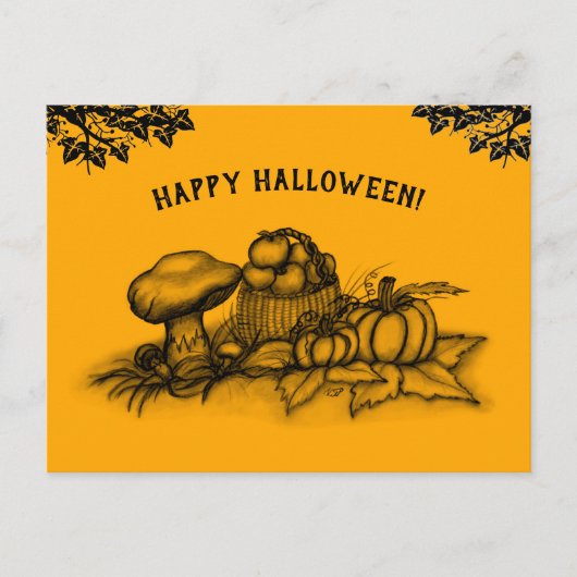 Herbst, glückliches Halloween! Postkarte (Vorderseite)