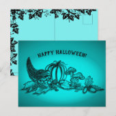 Herbst, glückliches Halloween! Postkarte (Vorne/Hinten)