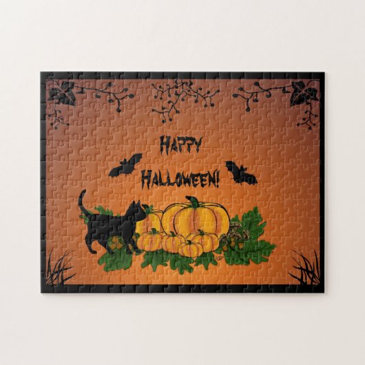 Herbst, glückliches Halloween! Puzzle (Horizontal)