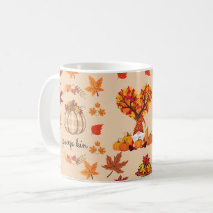 Herbst-Gnom-Kürbis Herbst Kunst Druck Kaffeetasse