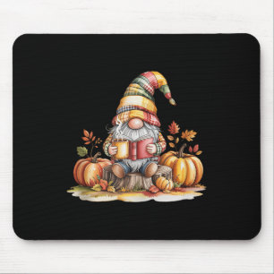 Herbst-Gnom liest Buch mit Kürbissen Herbst-Tank T Mousepad