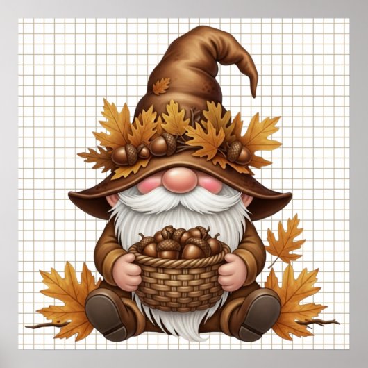 Herbst-Gnom-Plakat Poster (Vorne)