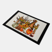 Herbst-Gnom-Türmatte Fußmatte (Schrägansicht)