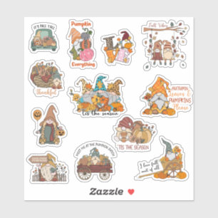 Herbst-Gnome-Aufkleber-Packung Aufkleber
