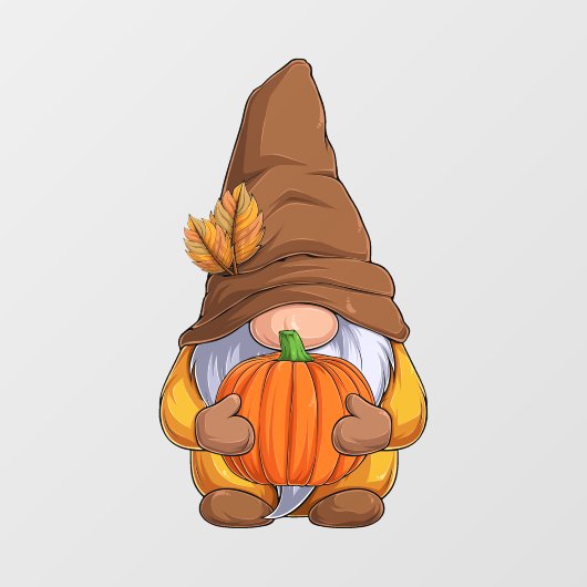 Herbst-Gnome-Fenster Fensteraufkleber (Blatt)